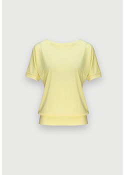 Żółta bluzka z jerseyu o luźnym fasonie ze sklepu Molton w kategorii Bluzki damskie - zdjęcie 150878541