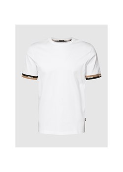 T-shirt z wykończeniami w kontrastowym kolorze model ‘Tiburt’ ze sklepu Peek&Cloppenburg  w kategorii T-shirty męskie - zdjęcie 150879501