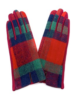 Rękawiczki w kolorze niebiesko-czerwonym ze sklepu Limango Polska w kategorii Rękawiczki damskie - zdjęcie 150883734