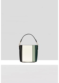 Kwadratowa torebka listonoszka z zielonym lampasem ze sklepu Molton w kategorii Listonoszki - zdjęcie 150899184