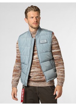 Alpha Industries Męska kamizelka pikowana Mężczyźni Sztuczne włókno jasnoniebieski jednolity ze sklepu vangraaf w kategorii Kamizelki męskie - zdjęcie 150906253
