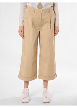 Marie Lund Spodnie Kobiety Bawełna beżowy jednolity ze sklepu vangraaf w kategorii Spodnie damskie - zdjęcie 150906482