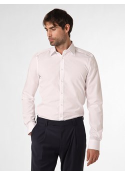 Finshley & Harding Koszula męska łatwa w prasowaniu z bardzo długim rękawem Mężczyźni Slim Fit Bawełna biały jednolity kołnierzyk kent ze sklepu vangraaf w kategorii Koszule męskie - zdjęcie 150906622