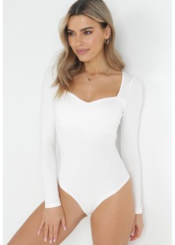 Białe Body z Kwadratowym Dekoltem Phicise ze sklepu Born2be Odzież w kategorii Bluzki damskie - zdjęcie 150906774