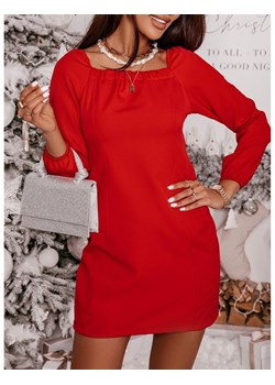 Trapezowa mini sukienka - MAGNETICA - czerwona ze sklepu magmac.pl w kategorii Sukienki - zdjęcie 150930582