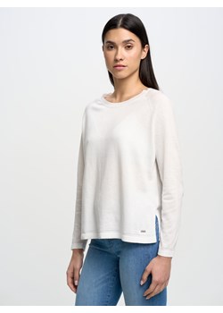 Sweter damski z wiskozy biały Airin 100 ze sklepu Big Star w kategorii Swetry damskie - zdjęcie 150957821