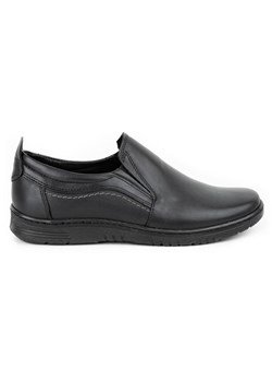 Buty męskie skórzane 727MP czarne ze sklepu butyolivier w kategorii Półbuty męskie - zdjęcie 151009543