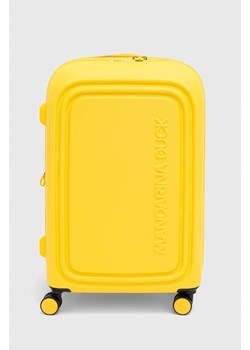 Mandarina Duck walizka LOGODUCK + kolor żółty P10SZV32 ze sklepu ANSWEAR.com w kategorii Walizki - zdjęcie 151016201