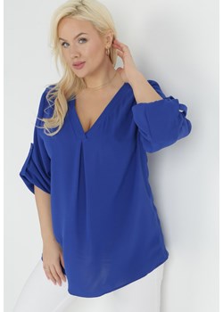 Granatowa Bluzka Linidas ze sklepu Born2be Odzież w kategorii Bluzki damskie - zdjęcie 151022634