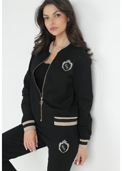Czarna Bluza Zasuwana ze Ściągaczami Mehnaz ze sklepu Born2be Odzież w kategorii Bluzy damskie - zdjęcie 151022833