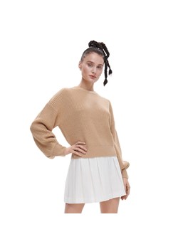 Cropp - Beżowy sweter - beżowy ze sklepu Cropp w kategorii Swetry damskie - zdjęcie 151032824