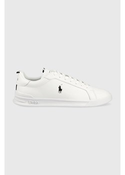 Polo Ralph Lauren sneakersy skórzane Hrt Ct II kolor biały 809860883006 ze sklepu ANSWEAR.com w kategorii Buty sportowe męskie - zdjęcie 151053651