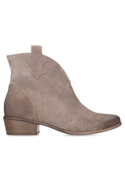 Skórzane, popielate kowbojki damskie Matilde ze skóry, Konopka Shoes ze sklepu Konopka Shoes w kategorii Botki - zdjęcie 151065774