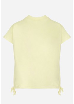 Żółta Koszulka ze Sznurkiem na Dole Denirissa ze sklepu Born2be Odzież w kategorii Bluzki dziewczęce - zdjęcie 151072672