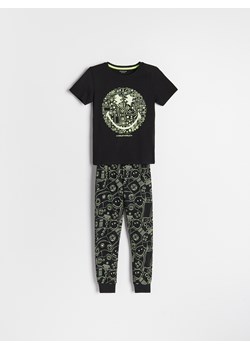 Reserved - Bawełniana piżama SmileyWorld® - czarny ze sklepu Reserved w kategorii Piżamy dziecięce - zdjęcie 151078821