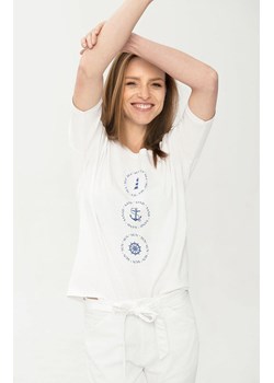 Luźna bluzka damska w kolorze białym T-MIND, Kolor biały, Rozmiar XS, Volcano ze sklepu Primodo w kategorii Bluzki damskie - zdjęcie 151089970