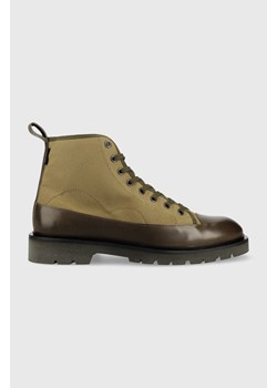 PS Paul Smith buty Buhl męskie kolor zielony ze sklepu ANSWEAR.com w kategorii Buty zimowe męskie - zdjęcie 151118941
