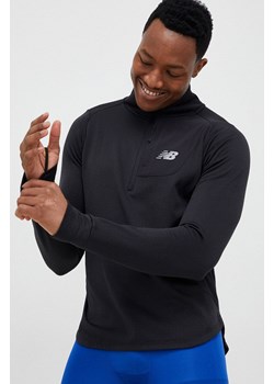 New Balance bluza do biegania Heat Grid kolor czarny gładka ze sklepu ANSWEAR.com w kategorii Bluzy męskie - zdjęcie 151145372