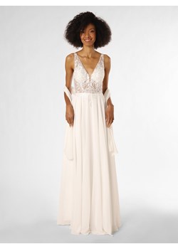 Unique Damska suknia ślubna z etolą Kobiety Sztuczne włókno biały jednolity ze sklepu vangraaf w kategorii Sukienki - zdjęcie 151147380