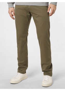 Pierre Cardin Spodnie Mężczyźni Bawełna oliwkowy jednolity ze sklepu vangraaf w kategorii Spodnie męskie - zdjęcie 151147412