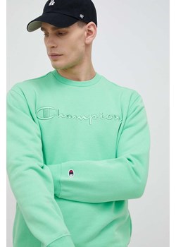 Champion bluza męska kolor zielony z aplikacją ze sklepu ANSWEAR.com w kategorii Bluzy męskie - zdjęcie 151339832