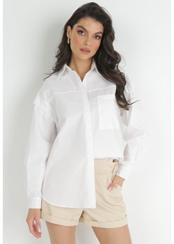 Biała Koszula z Kieszenią i Odpinanymi Rękawami Jourdan ze sklepu Born2be Odzież w kategorii Koszule damskie - zdjęcie 151810353