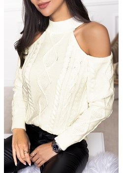 Sweter damski MANUARA WHITE ze sklepu Ivet Shop w kategorii Swetry damskie - zdjęcie 151823082