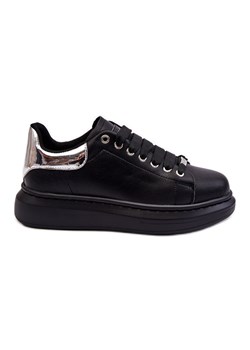 Damskie Buty Sportowe GOE LL2N4012 Czarno-Srebrne czarne ze sklepu ButyModne.pl w kategorii Buty sportowe damskie - zdjęcie 151823670