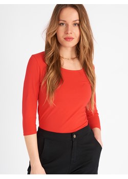 GATE Bawełniany t-shirt basic z rękawami 3/4 XS ze sklepu gateshop w kategorii Bluzki damskie - zdjęcie 151942561