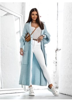 Sweter Sario Niebieski ze sklepu Lisa Mayo w kategorii Swetry damskie - zdjęcie 151944131