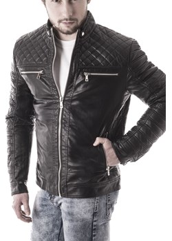 kurtka skórzana  ST8002A czarna ze sklepu Risardi w kategorii Kurtki męskie - zdjęcie 152026320