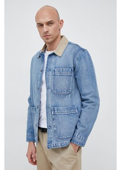 GAP kurtka jeansowa męska kolor niebieski przejściowa ze sklepu ANSWEAR.com w kategorii Kurtki męskie - zdjęcie 152031583