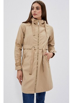 Damska kurtka z kapturem w kolorze beżowym 4002, Kolor beżowy, Rozmiar 3XL, Moodo ze sklepu Primodo w kategorii Płaszcze damskie - zdjęcie 152147161