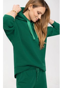 Gładka bluza damska z kapturem w kolorze zielonym B-OLIVIA, Kolor zielony, Rozmiar S, Volcano ze sklepu Primodo w kategorii Bluzy damskie - zdjęcie 152147241