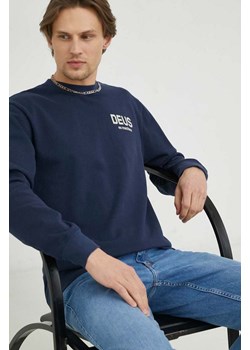 Deus Ex Machina bluza bawełniana męska kolor granatowy z nadrukiem ze sklepu ANSWEAR.com w kategorii Bluzy męskie - zdjęcie 152199783