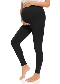 Legginsy ciążowe PAOLINA BLACK ze sklepu Ivet Shop w kategorii Spodnie ciążowe - zdjęcie 152213921