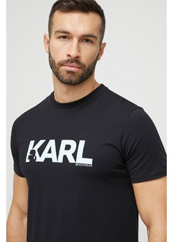 Karl Lagerfeld t-shirt bawełniany kolor czarny z nadrukiem ze sklepu ANSWEAR.com w kategorii T-shirty męskie - zdjęcie 152219393