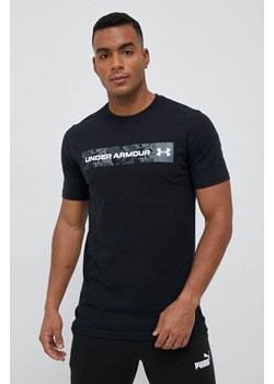 Under Armour t-shirt męski kolor czarny z nadrukiem ze sklepu ANSWEAR.com w kategorii T-shirty męskie - zdjęcie 152219680