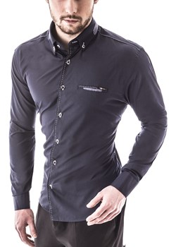 Koszula męska (RL39) - GRANATOWY ze sklepu Risardi w kategorii Koszule męskie - zdjęcie 152282792