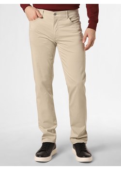 BRAX Spodnie Mężczyźni Bawełna kitt jednolity ze sklepu vangraaf w kategorii Spodnie męskie - zdjęcie 152288854