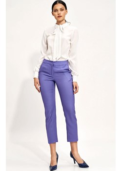 Klasyczne spodnie damskie w kolorze fioletowym SD70F, Kolor fioletowy, Rozmiar 36, Nife ze sklepu Primodo w kategorii Spodnie damskie - zdjęcie 152309770