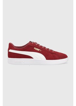 Puma sneakersy zamszowe PUMA Smash 3.0 kolor bordowy ze sklepu ANSWEAR.com w kategorii Buty sportowe męskie - zdjęcie 152324440