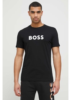BOSS t-shirt plażowy kolor czarny wzorzysty ze sklepu ANSWEAR.com w kategorii T-shirty męskie - zdjęcie 152333142