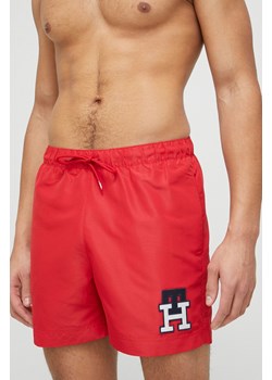Tommy Hilfiger szorty kąpielowe kolor czerwony ze sklepu ANSWEAR.com w kategorii Kąpielówki - zdjęcie 152379364