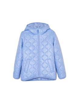 Cropp - Niebieska pikowana kurtka z kapturem - niebieski ze sklepu Cropp w kategorii Kurtki damskie - zdjęcie 152384214