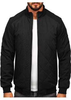 Czarna pikowana kurtka męska przejściowa Denley 84M3022 ze sklepu Denley w kategorii Kurtki męskie - zdjęcie 152391650