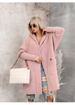 Płaszcz Lolie Premium Pudrowy ze sklepu Lisa Mayo w kategorii Płaszcze damskie - zdjęcie 152398130