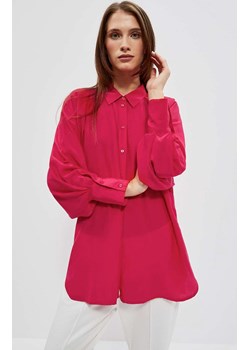 Koszula damska z bufiastymi rękawami w kolorze czerwonym 4013, Kolor czerwony, Rozmiar XS, Moodo ze sklepu Primodo w kategorii Koszule damskie - zdjęcie 152414524