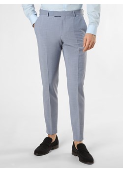 Strellson Męskie spodnie od garnituru modułowego Mężczyźni Slim Fit jasnoniebieski marmurkowy ze sklepu vangraaf w kategorii Spodnie męskie - zdjęcie 152416750