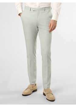 Finshley & Harding Męskie spodnie od garnituru modułowego Mężczyźni Slim Fit miętowy marmurkowy ze sklepu vangraaf w kategorii Spodnie męskie - zdjęcie 152416751